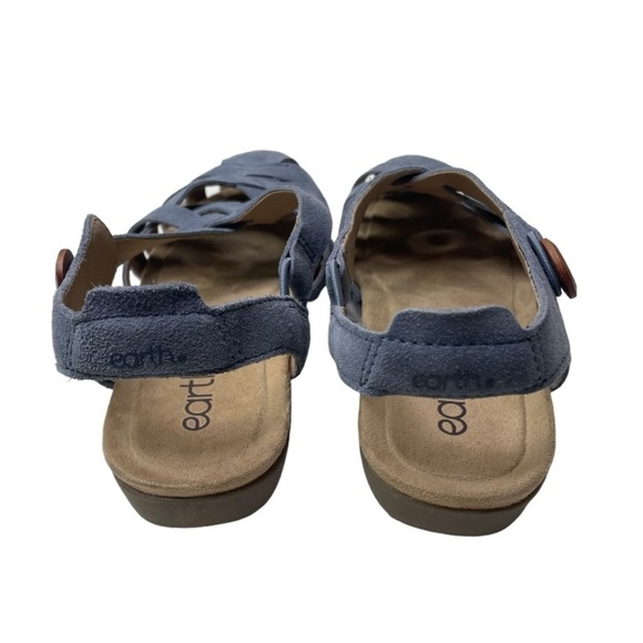 Earth Women’s Belita Blue Suede Slingback Sandals - Picture 6 of 10